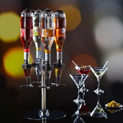 Gifi Distributeur d alcool 4 bouteilles Discount