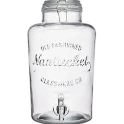 Gifi Distributeur de boisson en verre transparent avec robinet 8L - H36,5cm