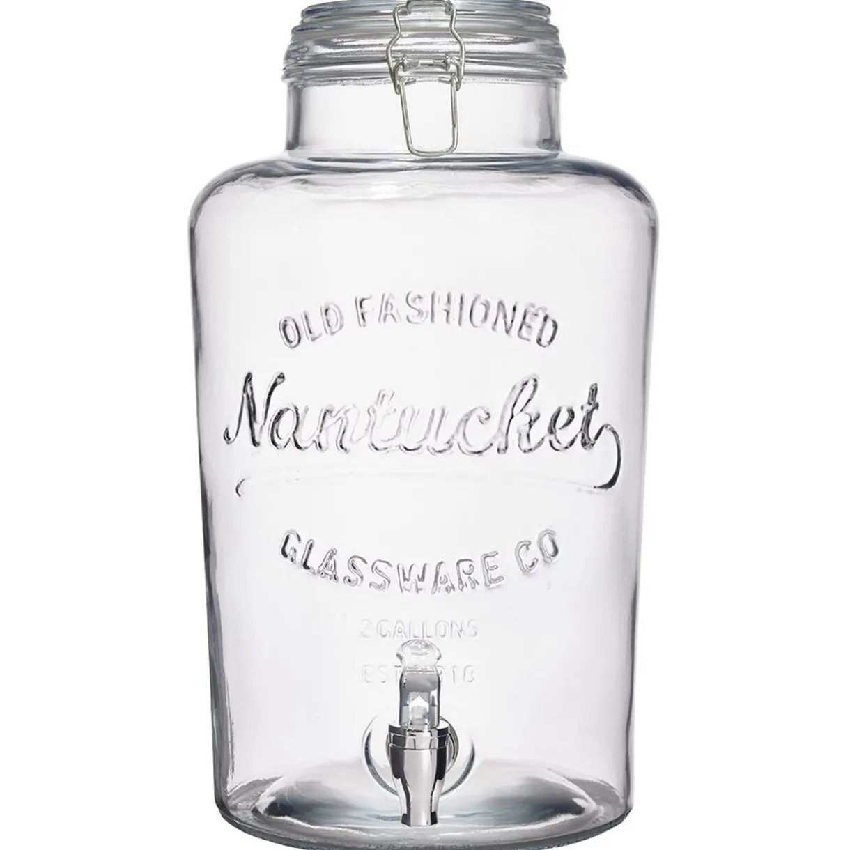 Gifi Distributeur de boisson en verre transparent avec robinet 8L - H36,5cm