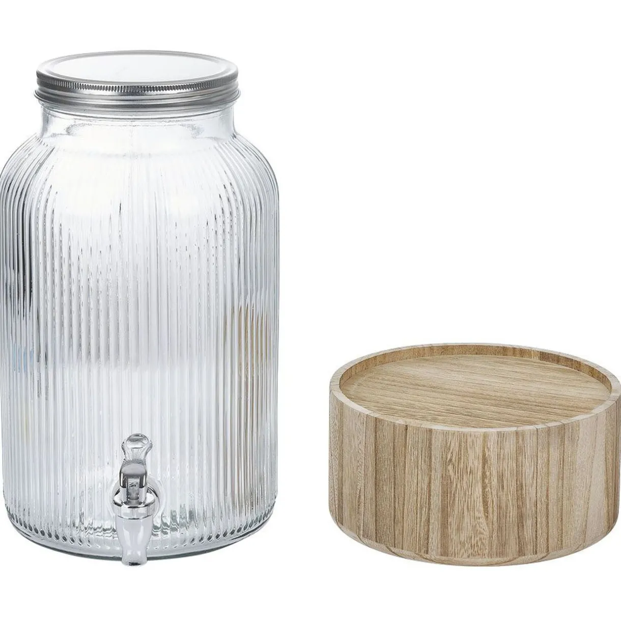 Gifi Distributeur de boisson 5,5L avec support en bois Hot