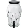 Gifi Distributeur de boisson tête de mort en verre 5L