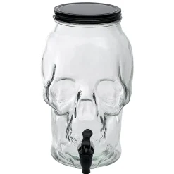 Gifi Distributeur de boisson tête de mort en verre 5L