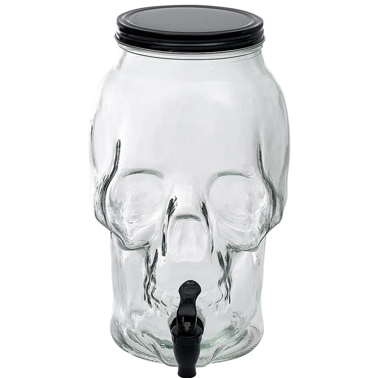 Gifi Distributeur de boisson tête de mort en verre 5L