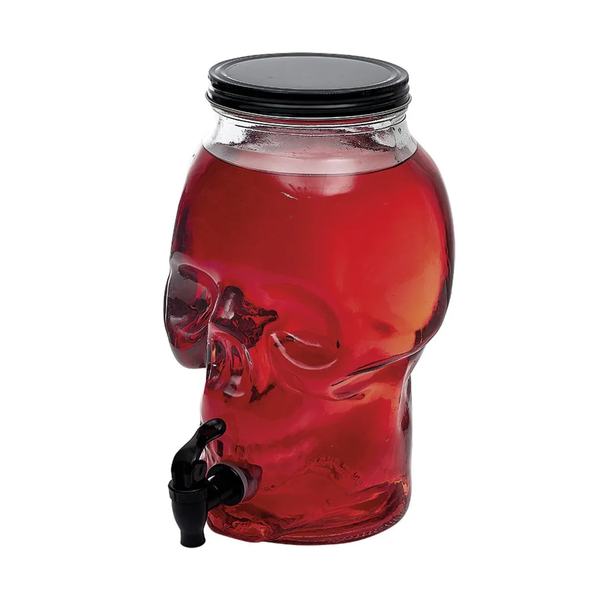 Gifi Distributeur de boisson tête de mort en verre 5L