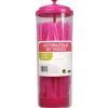 Gifi Distributeur de pailles roses
