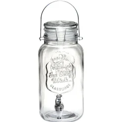 Gifi Distributeur forme bocal en verre transparent cont. 3,8 L Online