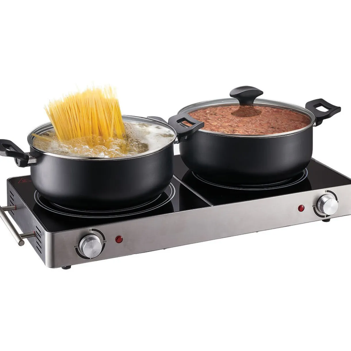 Gifi Double plaque vitrocéramique noire et grise Cuisilux Outlet