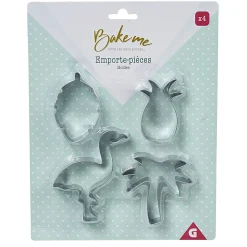 Gifi Emporte pièce forme Ananas Palmier Flamant rose Feuille x4