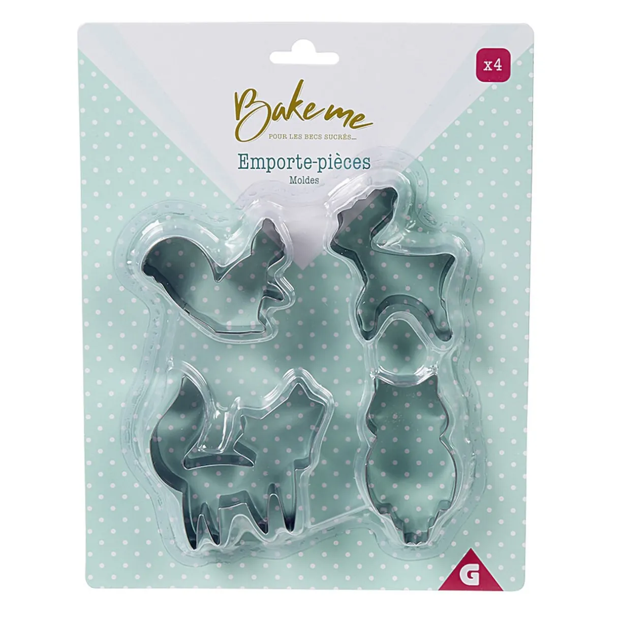 Gifi Emporte pièce forme animal inox argenté x4 Discount