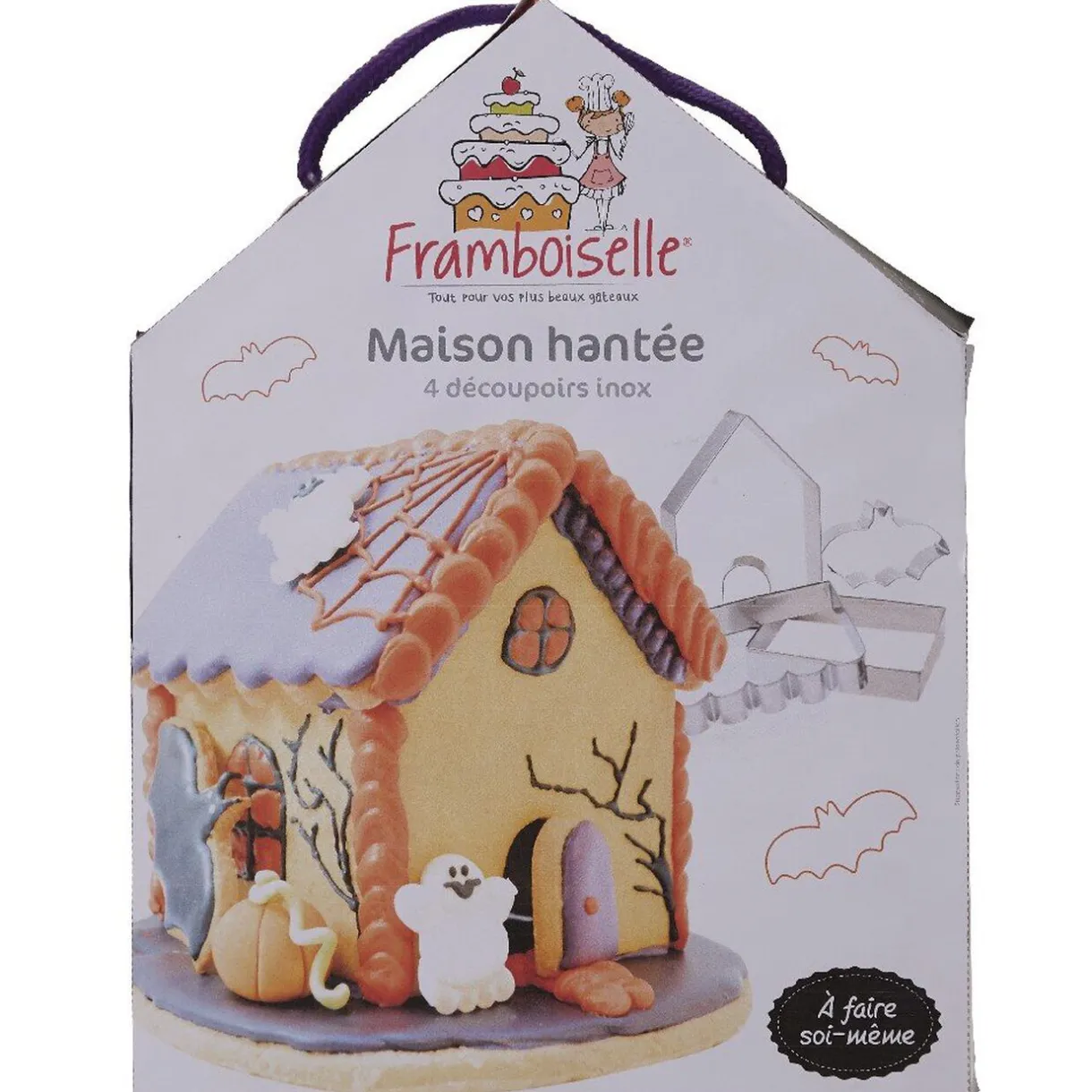 Gifi Emporte pièces maison hantée Halloween chauve souris x4 Hot