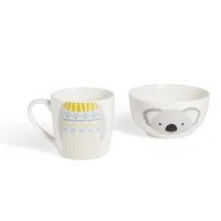 Gifi Ensemble bol et mug en porcelaine motif enfant motif koala H15cm Best