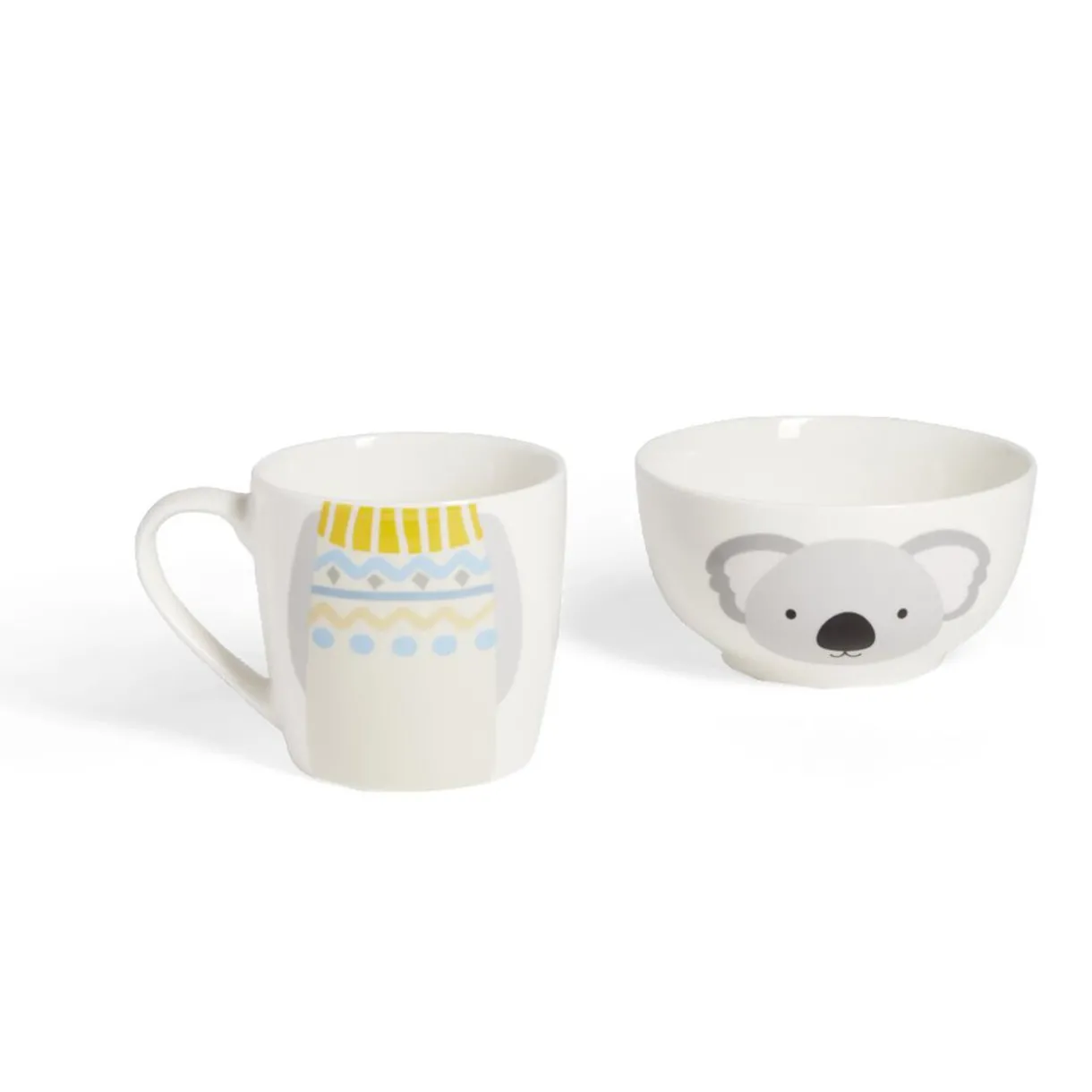Gifi Ensemble bol et mug en porcelaine motif enfant motif koala H15cm Best