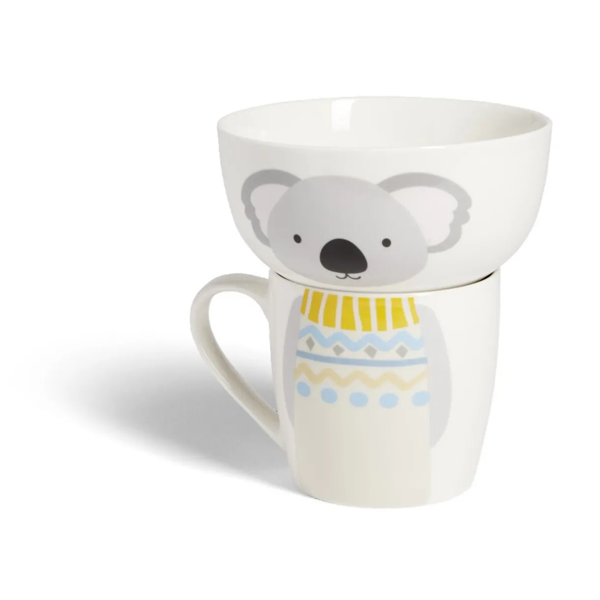 Gifi Ensemble bol et mug en porcelaine motif enfant motif koala H15cm Best