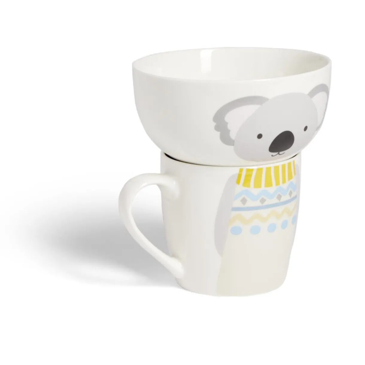 Gifi Ensemble bol et mug en porcelaine motif enfant motif koala H15cm Best
