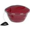 Gifi Essoreuse à salade 4 en 1 transparente et rouge Sale