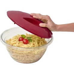 Gifi Essoreuse à salade 4 en 1 transparente et rouge Sale