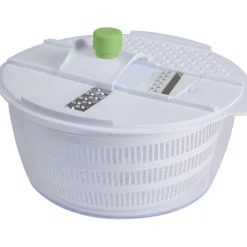 Gifi Essoreuse à salade et mandoline 4 lames blanc vert Outlet