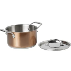 Gifi Faitout acier doré avec couvercle en inox Sale