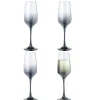 Gifi Flûte à champagne fumé noir 19,5cl x4