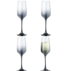 Gifi Flûte à champagne fumé noir 19,5cl x4