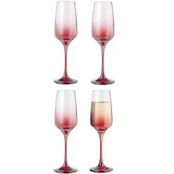 Gifi Flûte à champagne fumé rouge 19,5cl x4