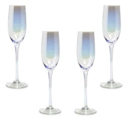 Gifi Flûte à champagne irisé collection Noël givré x4