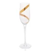 Gifi Flûte à champagne transparent motif ruban doré x3 Outlet