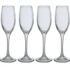 Gifi Flûte en verre argenté x4