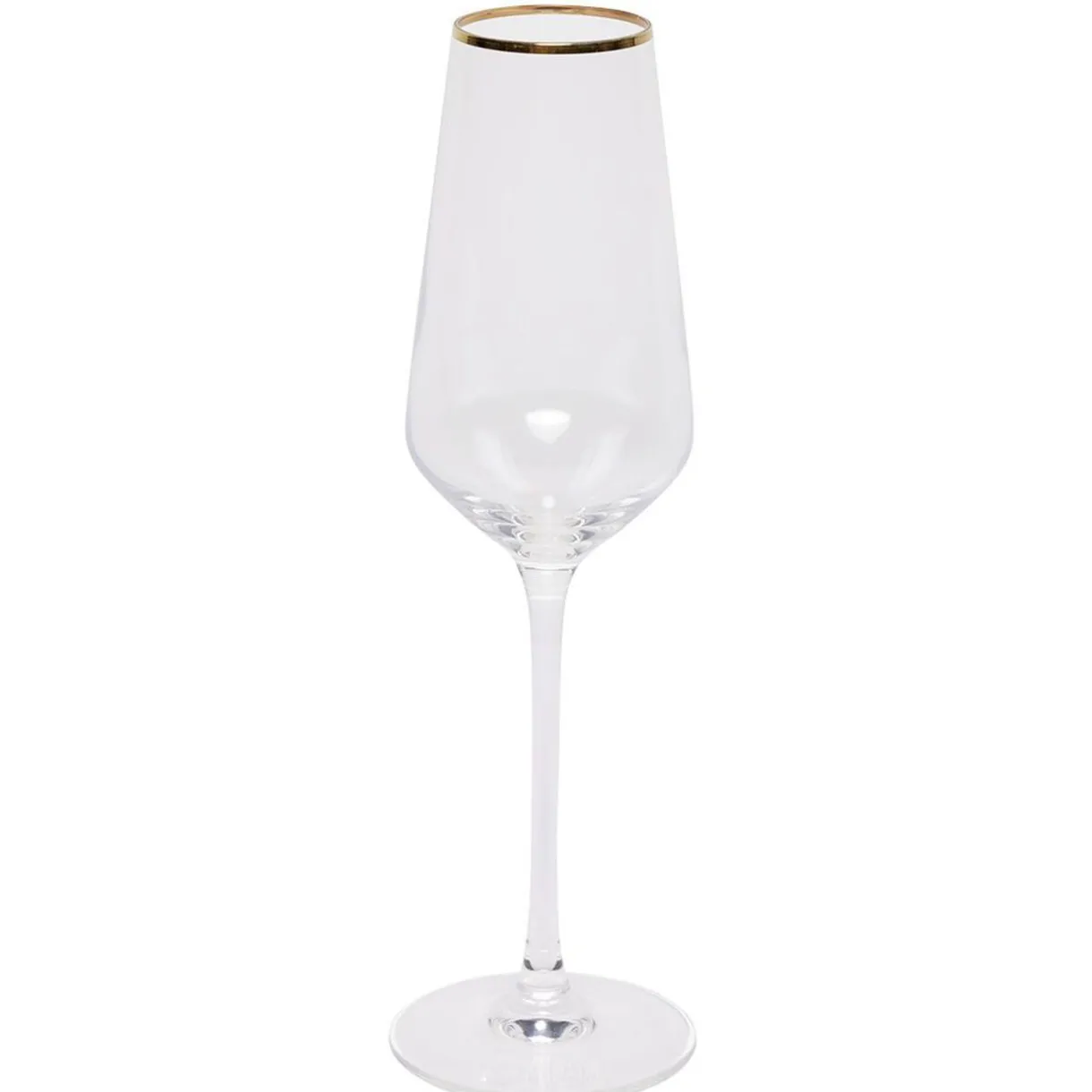 Gifi Flûte en verre avec liseré doré 23 cl x4