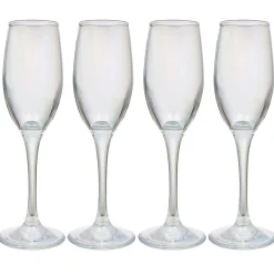 Gifi Flûte en verre transparent irisé x4