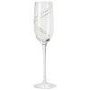 Gifi Flûte verre transparent liseré doré x4