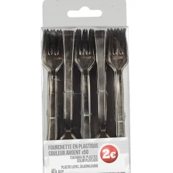 Gifi Fourchette plastique argentée x50 Discount