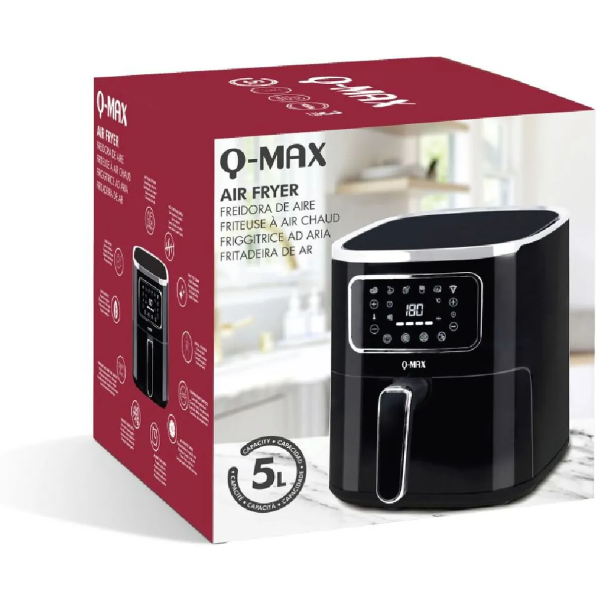 Gifi Friteuse sans huile Air Fryer digitale 5L - 1450W Clearance