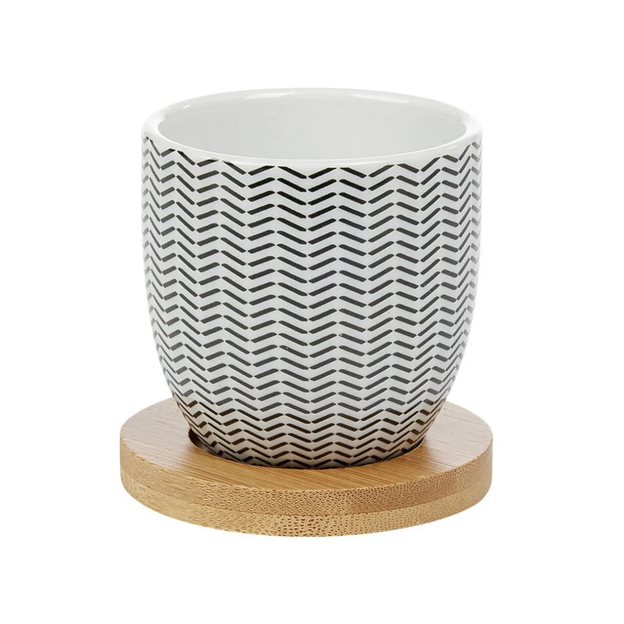 Gifi Gobelet à expresso avec sous tasse en bambou x4