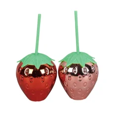 Gifi Gobelet avec paille design fraise Sale
