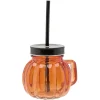 Gifi Gobelet avec paille en forme de citrouille orange 500 ml Outlet