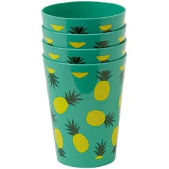 Gifi Gobelet bleu Ananas Summer smile x 4 Outlet