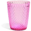 Gifi Gobelet en plastique rose effet martelé