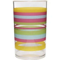 Gifi Gobelet en plastique transparent motif multicolore