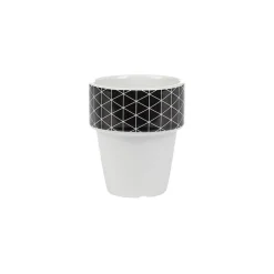 Gifi Gobelet en porcelaine design blanc noir 11 cl x4