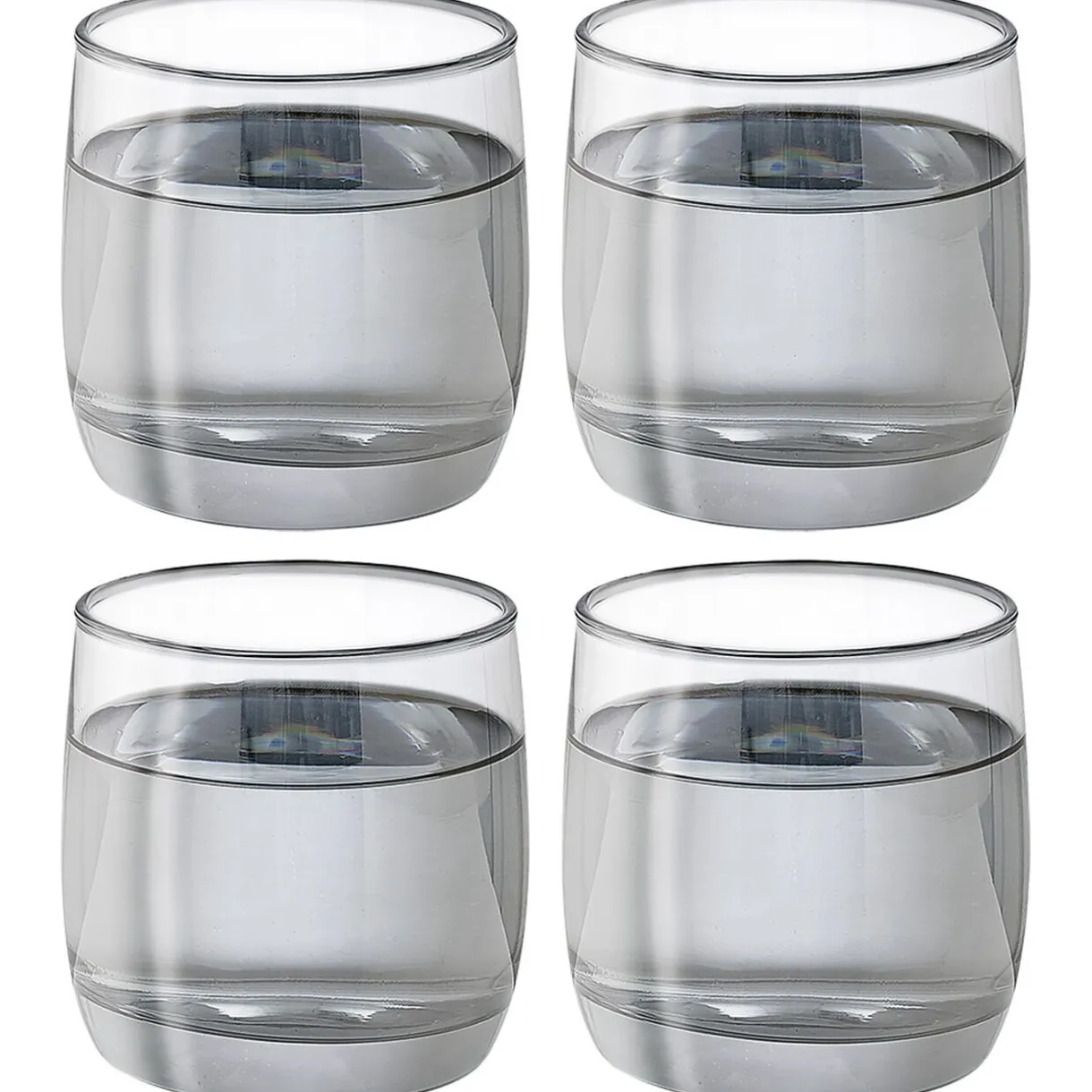 Gifi Gobelet en verre argenté x4