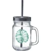 Gifi Gobelet en verre avec couvercle et paille assortie 400 ml