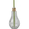 Gifi Gobelet en verre forme ampoule avec paille