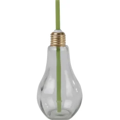 Gifi Gobelet en verre forme ampoule avec paille