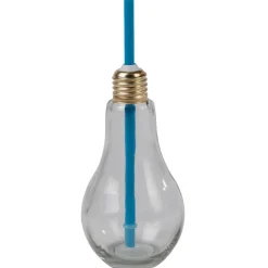 Gifi Gobelet en verre forme ampoule avec paille