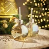 Gifi Gobelet en verre forme boule de Noël avec paille Outlet