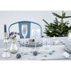 Gifi Gobelet en verre irisé ovale x4