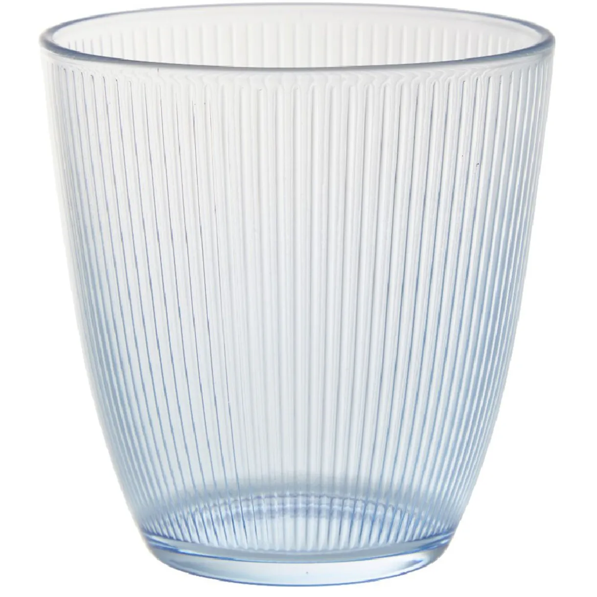 Gifi Gobelet en verre Nina motif relief rainuré transparent bleu 25 cl x6 Sale