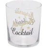Gifi Gobelet en verre transparent avec inscription 34,5 cl x3