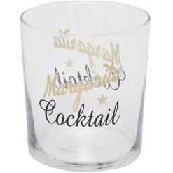 Gifi Gobelet en verre transparent avec inscription 34,5 cl x3